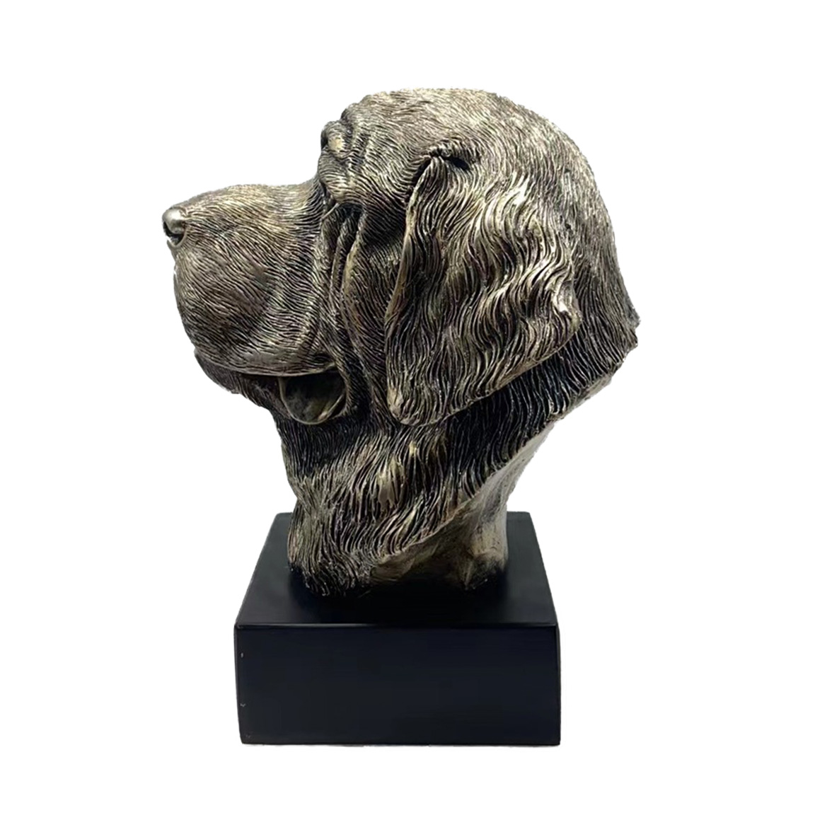 Bronze Hund Statue 12 "Bernhardiner"