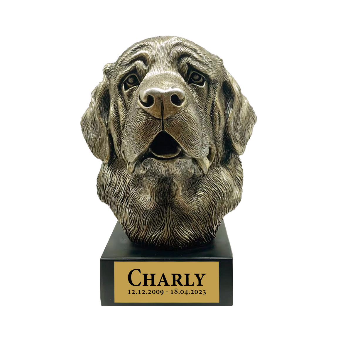 Bronze Hund Statue 12 "Bernhardiner"