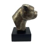 Bronze Hund Statue 15"Staffordshire Bullterrier"