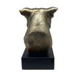 Bronze Hund Statue 15"Staffordshire Bullterrier"