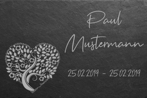 Schieferplatte, Gedenktafel, Grabtafel, Gedenkstein