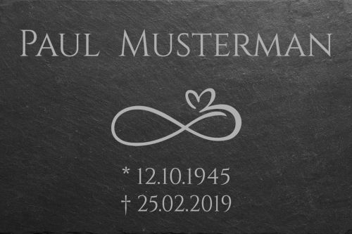 Schieferplatte, Gedenktafel, Grabtafel, Gedenkstein