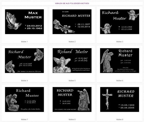 Liegestein, Urnengrabstein, Grabmal