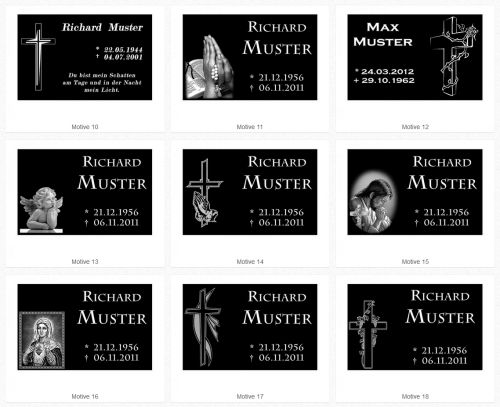 Liegestein, Urnengrabstein, Grabmal