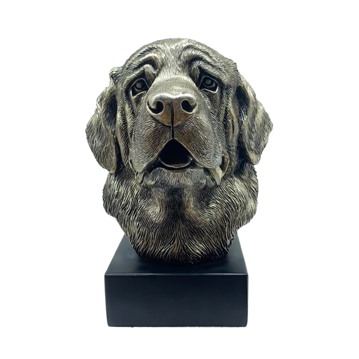 Bronze Hund Statue 12 "Bernhardiner"