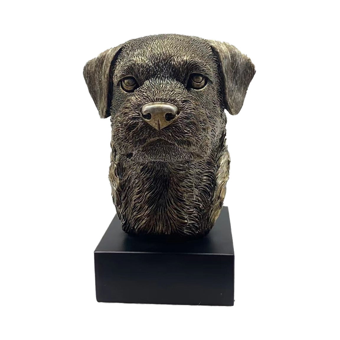 Bronze Hund Statue 05 "Border Terrier"