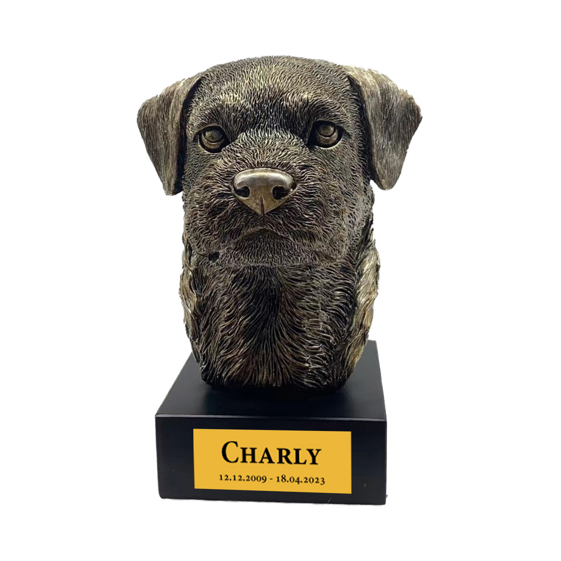 Bronze Hund Statue 05 "Border Terrier"