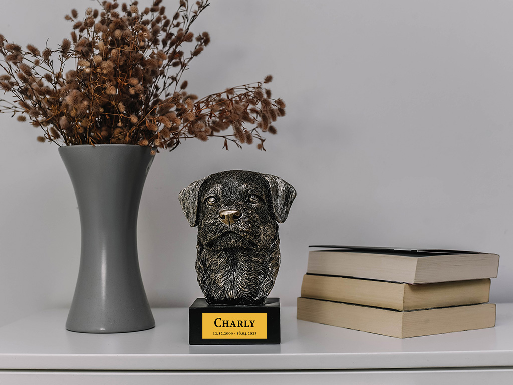 Bronze Hund Statue 05 "Border Terrier"