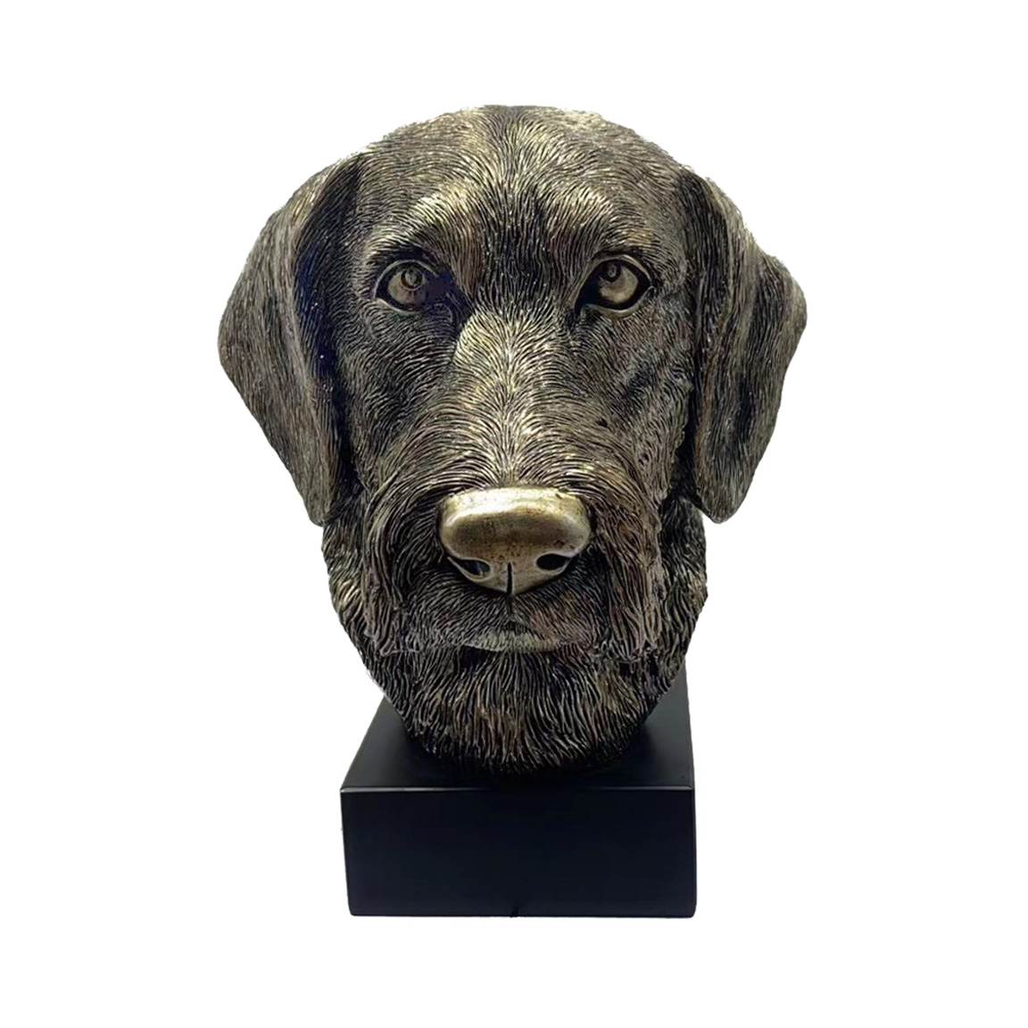 Bronze Hund Statue 04 "Dackel Drahthaarig"