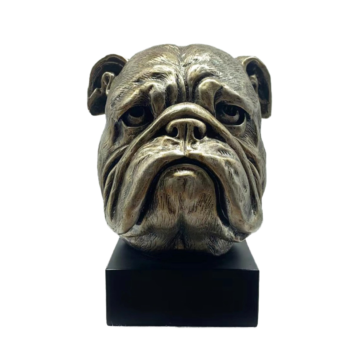 Bronze Hund Statue 09 "Englische Britische Bulldogge"