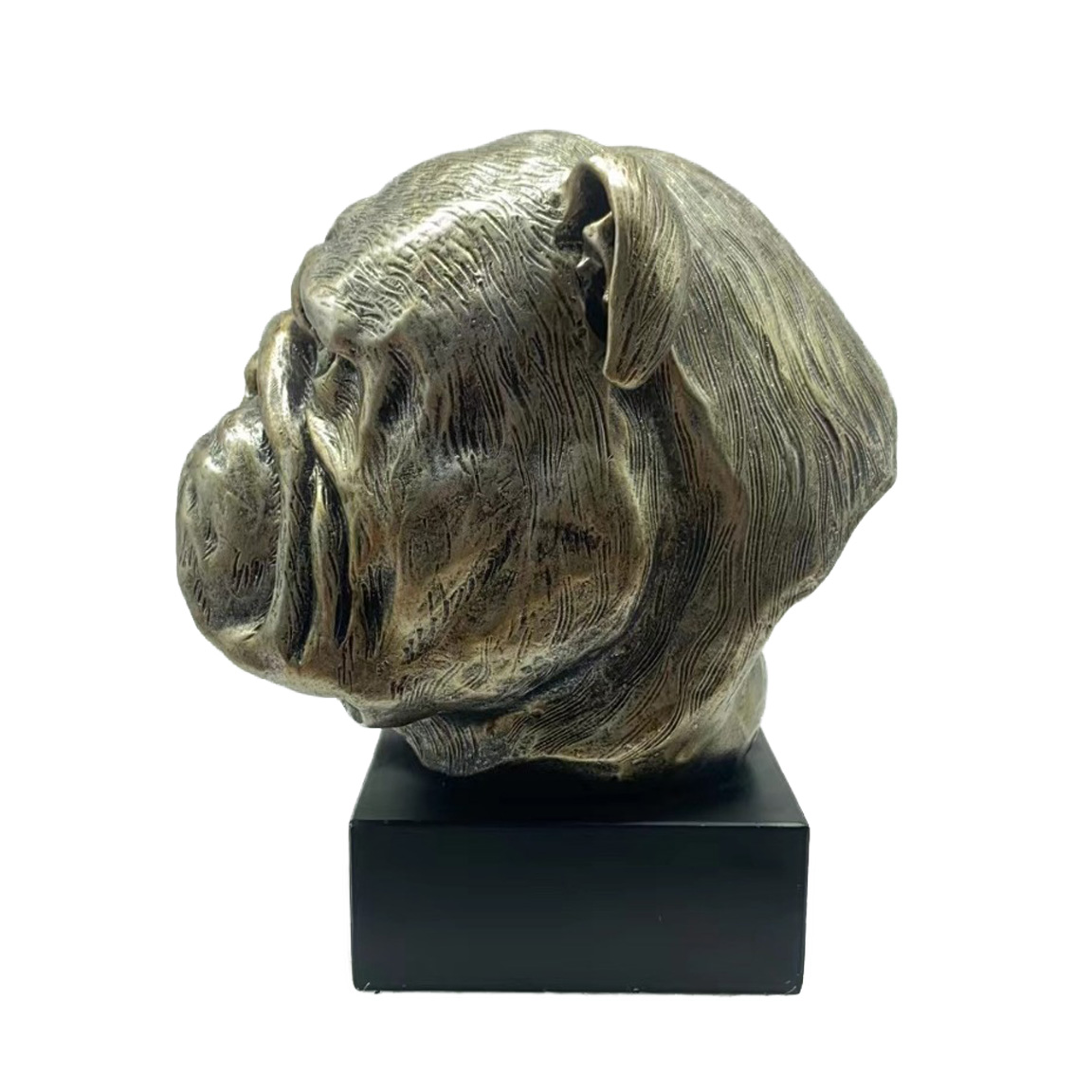 Bronze Hund Statue 09 "Englische Britische Bulldogge"