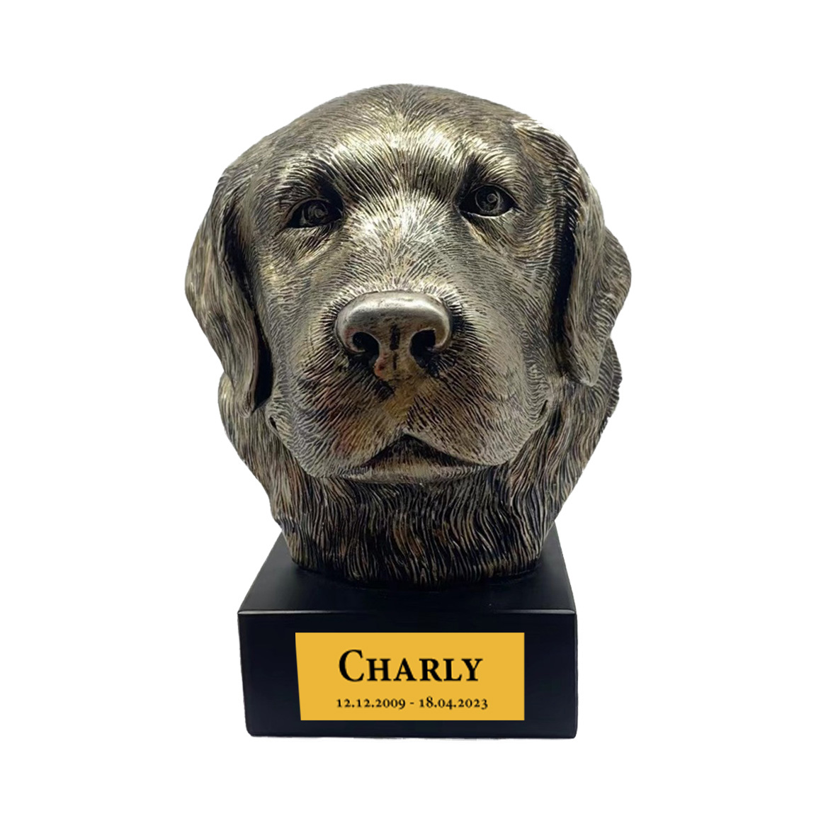 Bronze Hund Statue 07 "Golden Retriever"