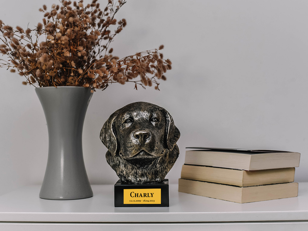 Bronze Hund Statue 07 "Golden Retriever"