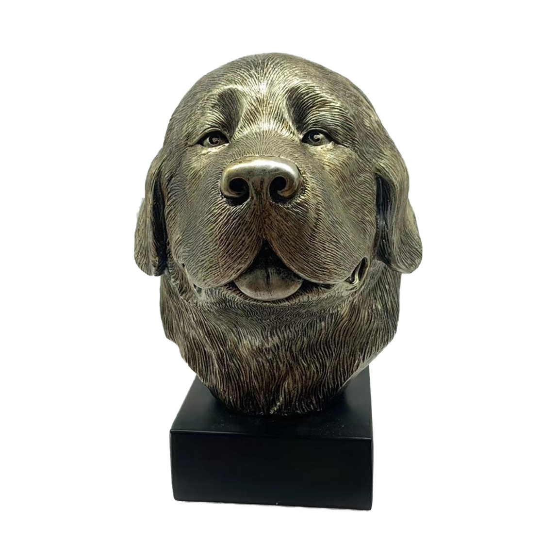 Bronze Hund Statue 06 "Neufundland"