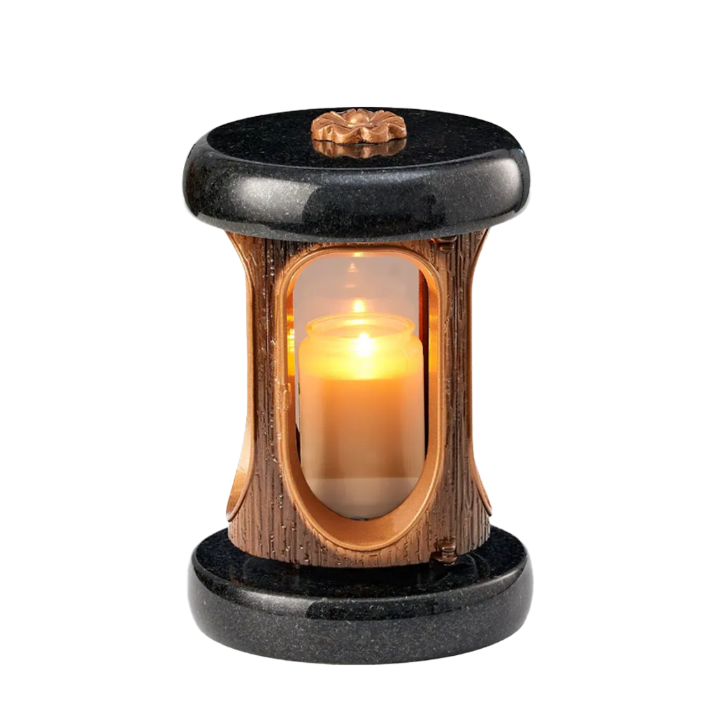 Grablampe aus Granit und Aluminium – elegante und langlebige Gedenkleuchte  ESC